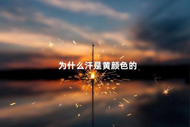 为什么汗是黄颜色的