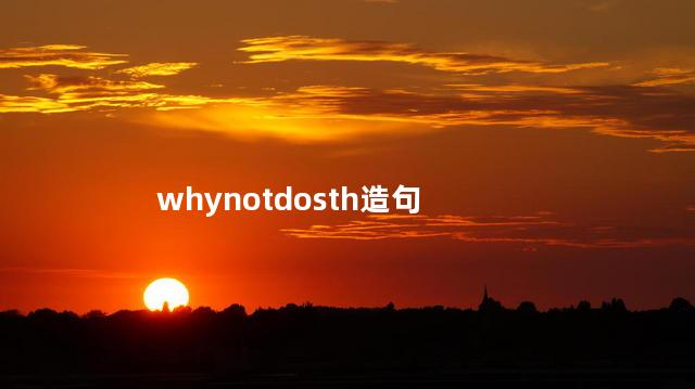 whynotdosth造句