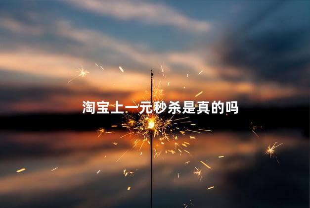 淘宝上一元秒杀是真的吗