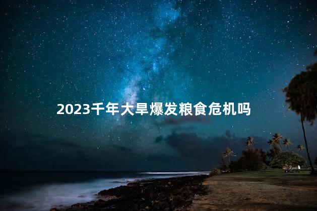 2023千年大旱爆发粮食危机吗