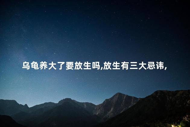 乌龟养大了要放生吗，放生有三大忌讳