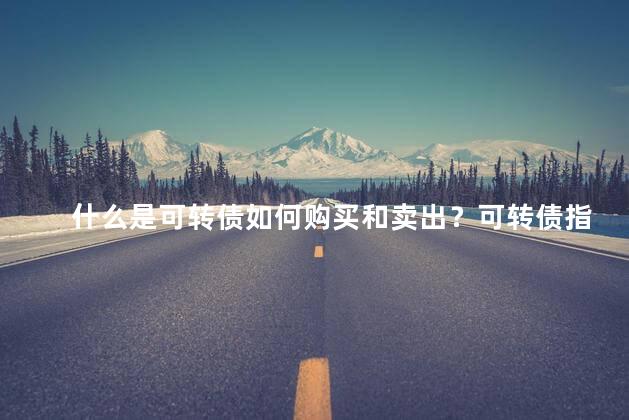 什么是可转债如何购买和卖出？可转债指南：购买和卖出详解