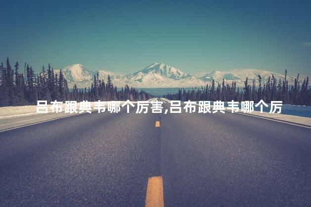 吕布跟典韦哪个厉害，吕布跟典韦哪个厉害一点