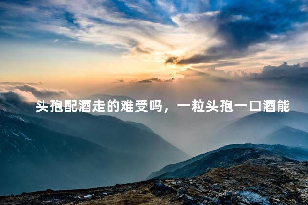 头孢配酒走的难受吗，一粒头孢一口酒能死吗