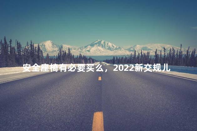 安全座椅有必要买么，2022新交规儿童安全座椅