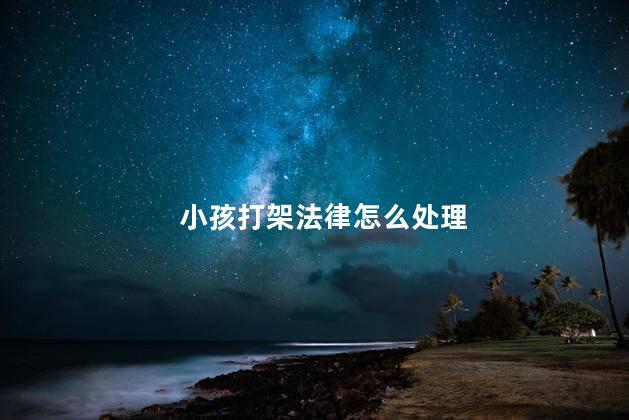 小孩打架法律怎么处理