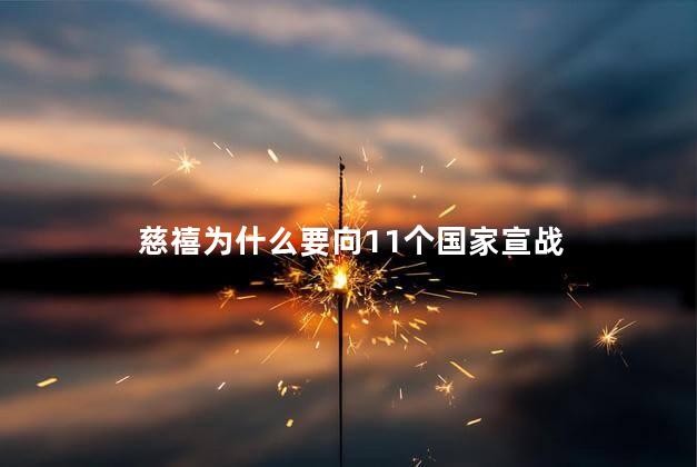 慈禧为什么要向11个国家宣战