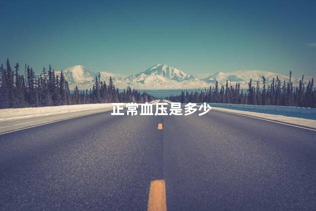 正常血压是多少