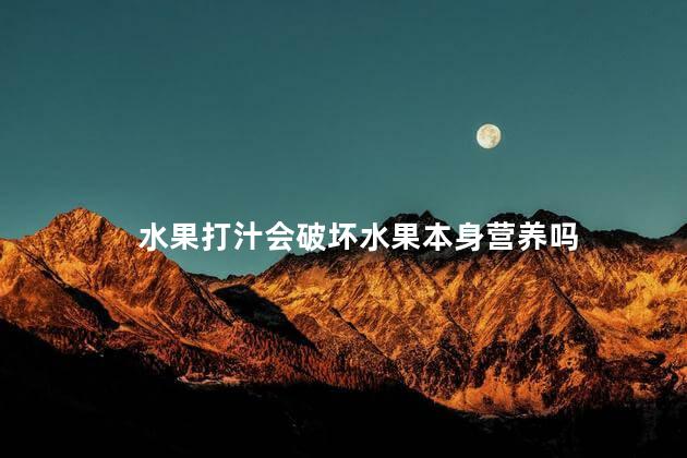 水果打汁会破坏水果本身营养吗