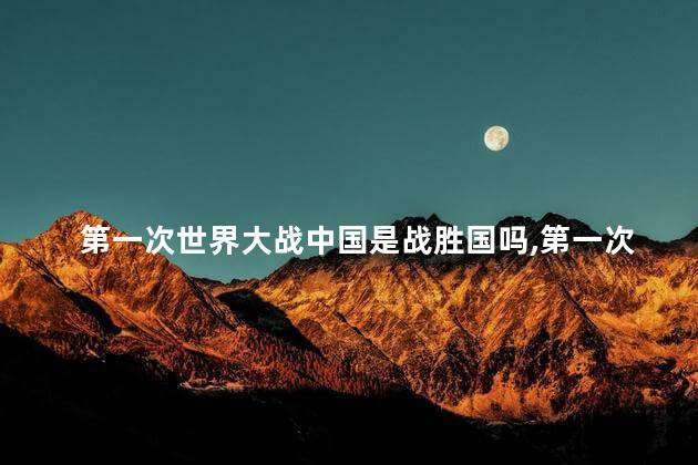 第一次世界大战中国是战胜国吗，第一次世界大战中国参战了吗