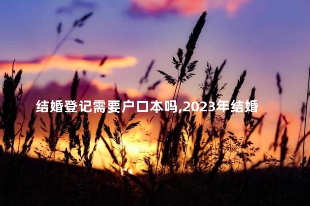 结婚登记需要户口本吗，2023年结婚登记需要户口本吗