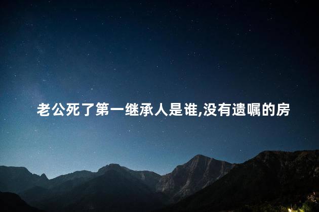 老公死了第一继承人是谁，没有遗嘱的房产子女怎样继承