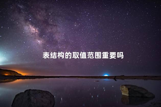 表结构的取值范围重要吗