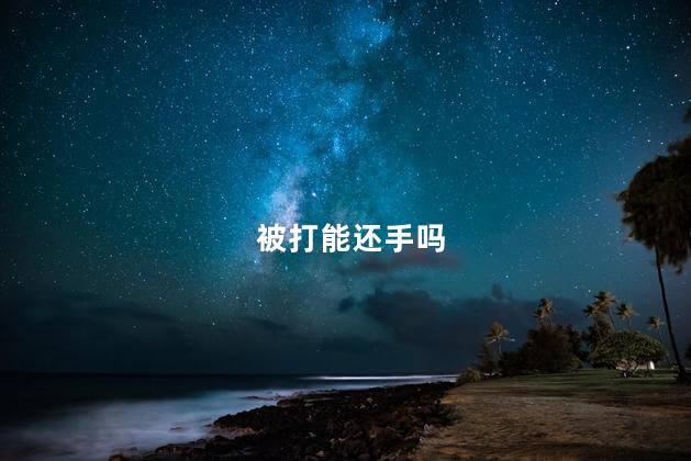 被打能还手吗，还手算正当防卫吗
