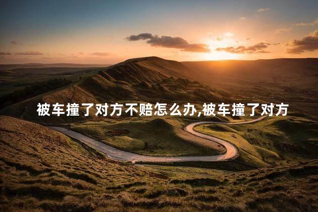 被车撞了对方不赔怎么办，被车撞了对方不赔付怎么办