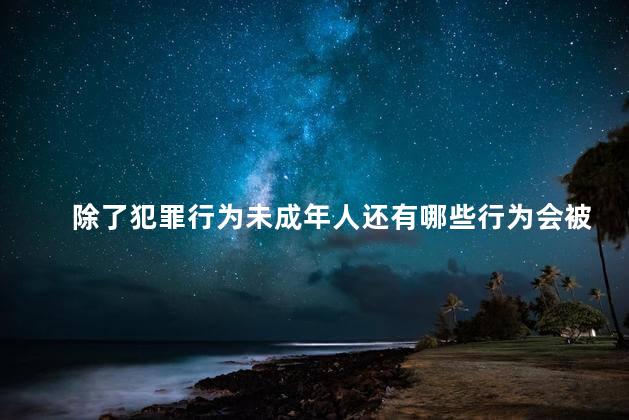 除了犯罪行为未成年人还有哪些行为会被约束，哪八种犯罪行为未成年也需要负责