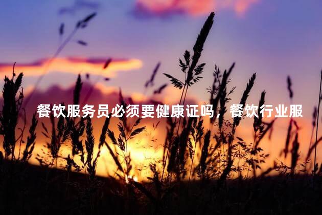 餐饮服务员必须要健康证吗，餐饮行业服务员要健康证吗